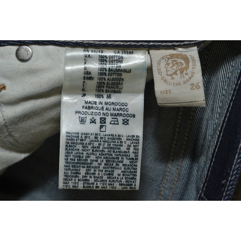 DIESEL Zatiny Bootcut Button Fly Jeans Mens SZ 28x27 (Tag 26x32) Dark Wash 0073N - Picture 9 of 16